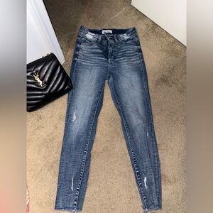 Buckle Blue Distressed Skinny Jeans priced to sell fast
